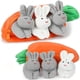 thumbnail image 1 of Conejitos de peluche a las escondidas en bolsa de zanahoria para Pascua, 1 of 5