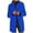 Dark Blue, variant on XFLWAM Women's Basic Stand Collar Slim Fit Jacket Coat Lapel Button Down Solid Color Wool Coat Trench Coat with Pockets Sky Blue L