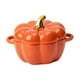 thumbnail image 1 of Cuenco de cerámica con forma de calabaza, tazón creativo para sopa para la cocina, Acción de Gracias, otoño. Naranja, 1 of 9