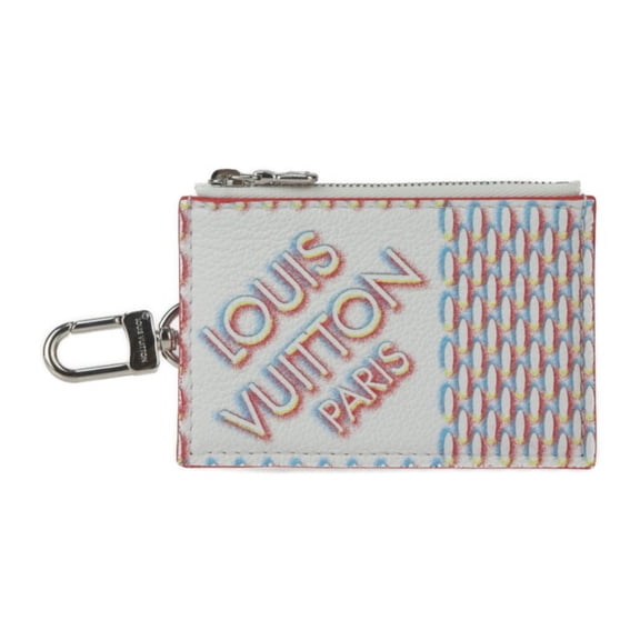 Pre-Owned LOUIS VUITTON Double Zipped Card Holder Damier Giant Spray Wallet/Coin Case M81430...