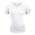 thumbnail image 5 of WTXUE T-Shirts Short Sleeve, V-Neck Shirts Summer Casual Zipper Pocket T Shirt Top Blouse Cotton Solid Casual Tops for Men White XL, 5 of 5