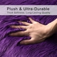 thumbnail image 2 of Heart Faux Fur Rug - Ultra Soft Fluffy Shag Carpet for Bedroom, Nursery, Dorm | Luxury Fake Fur Area Rug for Living Room & Bedside- 15.7" x 19.7" inch, Purple Rug, 2 of 6