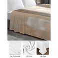 thumbnail image 5 of Queen Size Flat Sheet Only, Brown Grey Soft Brushed Microfiber Bed Sheets, Abstract Neutral Textured Modern Minimalist Hotel Quality Breathable Bedding Top Sheet, Easy Care, 90"x102", 5 of 9