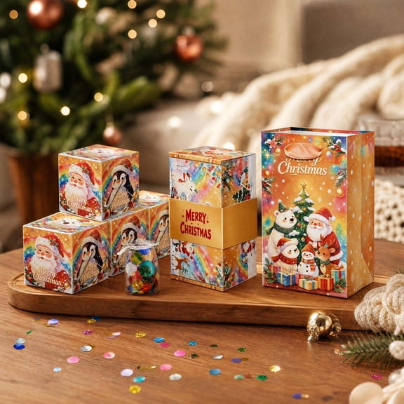 CHJK DIY Surprise E.xplosion Gift Box, Christmas Funny Pop-up Cash from Money Case, Novelty Luxury Folding Bouncing Money Boxes for Family & Friend, 6 Box