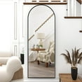 thumbnail image 6 of GLSLAND Full Length Mirror Arch Standing Floor Mirror, 64" x 21" Large Arched Wall Mirror Hanging or Leaning Arched-Top Full Body Mirror, Black, 6 of 8