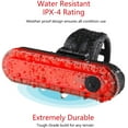 thumbnail image 6 of 2 Pack USB-C Rechargeable Bike Tail Light, Waterproof LED Bicycle Rear Light Easy to Install On Any Bike Trailer or Helmet, 6 of 8