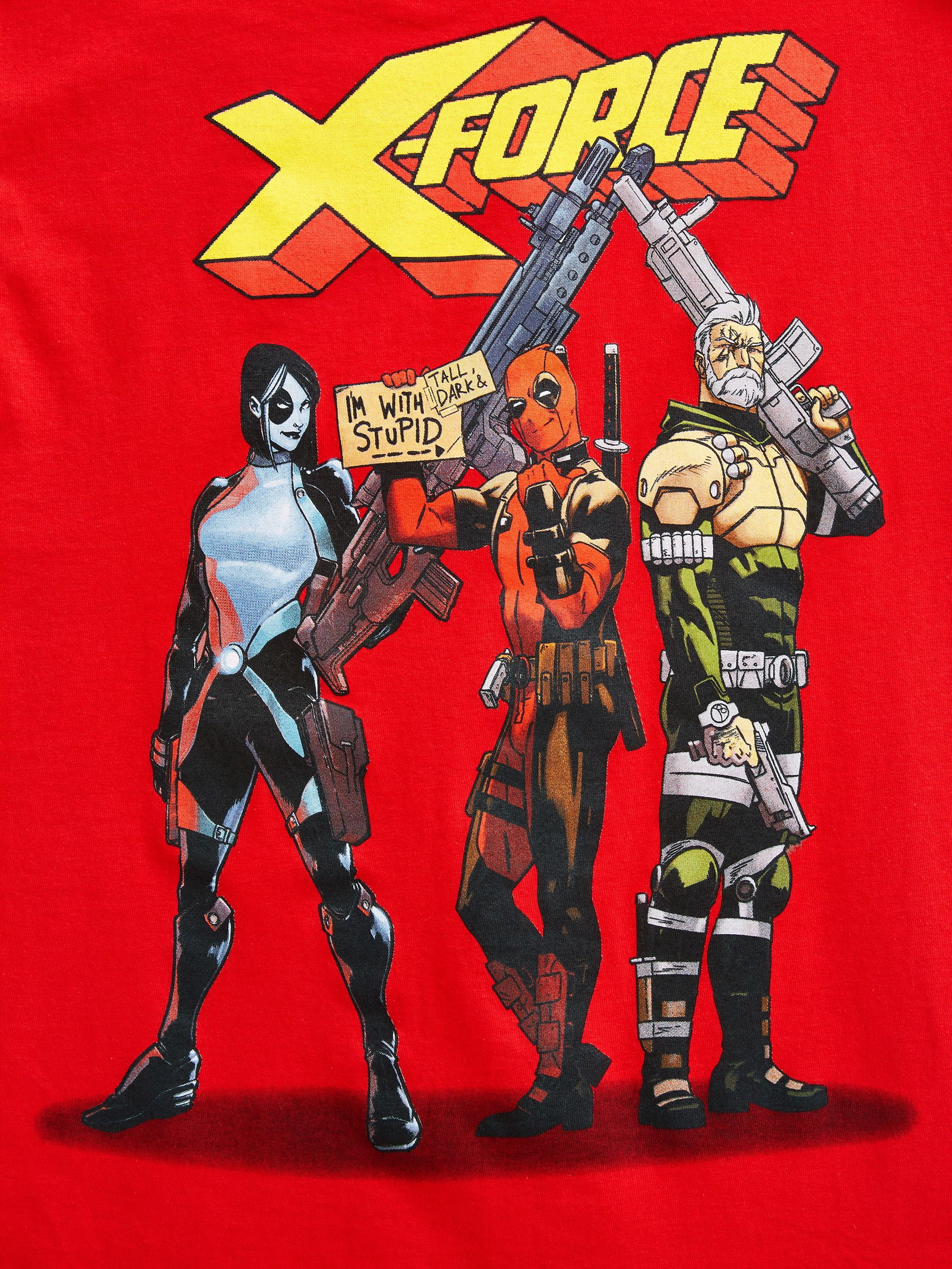 Men's Marvel X-Force Trio "Group Shot" Short Sleeve Graphic Tee