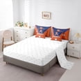thumbnail image 5 of Homewish Gamer Gaming 7 Pieces Bedding Comforter Set,Baseball Sport Full Bedding Set,Orange Blue Fitted Sheet Flat Sheet For Boys,Ultra Soft Home Decor Reversible, 5 of 8