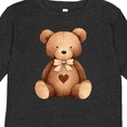 thumbnail image 4 of Inktastic Cute Teddy Bear with Heart Boys or Girls Long Sleeve Toddler T-Shirt, 4 of 5