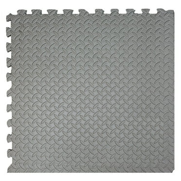 Xspec  3/8" Thick 100 Sq Ft Steel EVA Foam Floor Exercise Gym Mats 25 pcs, Grey