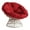 Red-Cream, variant on Papasan Chair with Cream Round Fabric Pillow Cushion and Cream Wicker Weave