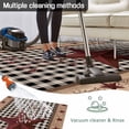 thumbnail image 5 of Red Texas Star Farmhouse Outdoor Rug for Patio/Deck/Porch, Non-Slip Large Area Rug 3 x 5 Ft, Black Plaid Berry Country Indoor Outdoor Rugs Washable Area Rugs, Reversible Camping Rug Carpet Runner, 5 of 8