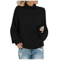 thumbnail image 2 of Sweaters for Women 2025 Fall Winter Long Sleeve Turtleneck Knit Sweater Jumper Top Womens Pullover Sweaters, 2 of 5