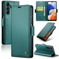 thumbnail image 1 of SaniMore Case for Samsung Galaxy A34 5G (6.6" 2023), [3 Card Holder] Slots Folio PU Leather Skin, [RFID Blocking] Stand Flip Case with [TPU Shockproof Interior Phone Cover], Green, 1 of 8