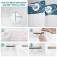 thumbnail image 3 of No Hook Shower Curtain with Built-in Rings - Abstract Blue Beach Washable Waterproof Fabric Bathroom Curtains for Hotel,Rentals, 60 X 72 Inch Long , Watercolor Modern Art, 3 of 9