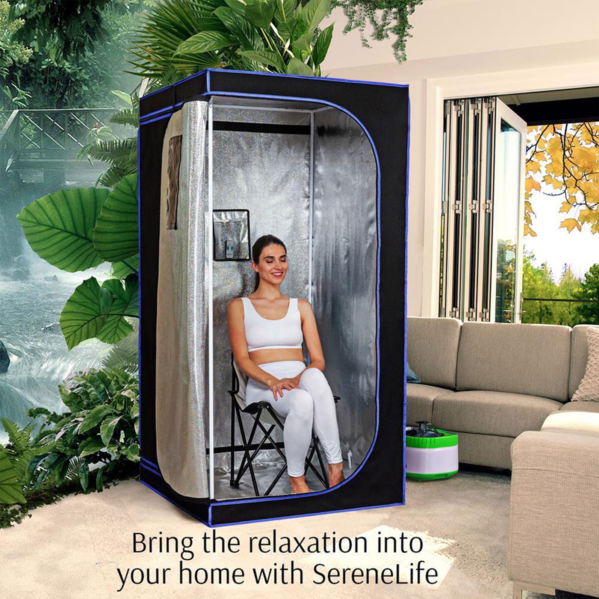 Buy SereneLife SLISAU35BK Portable Steam Home Sauna Personal In