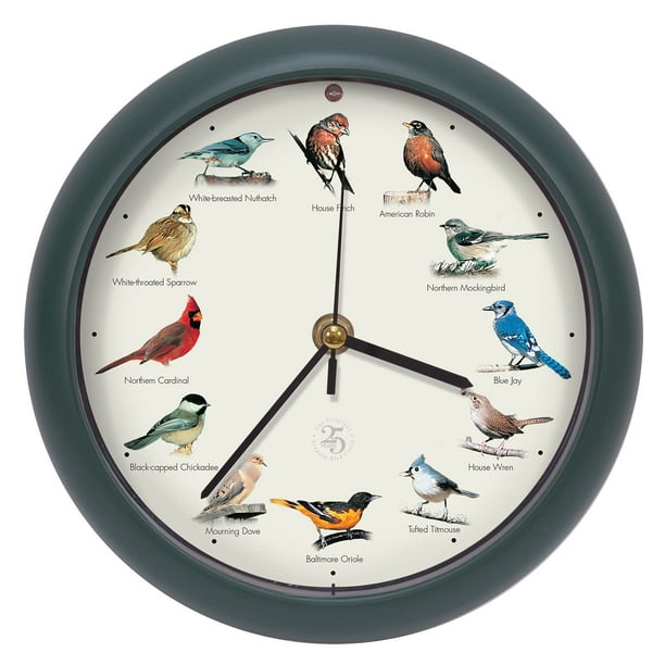Reloj de Pájaro Cantor Edición 25º Aniversario Mark Feldstein 20 cm