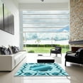 thumbnail image 6 of Ahgly Company Indoor Square Patterned Tron Blue Area Rugs, 6' Square, 6 of 6
