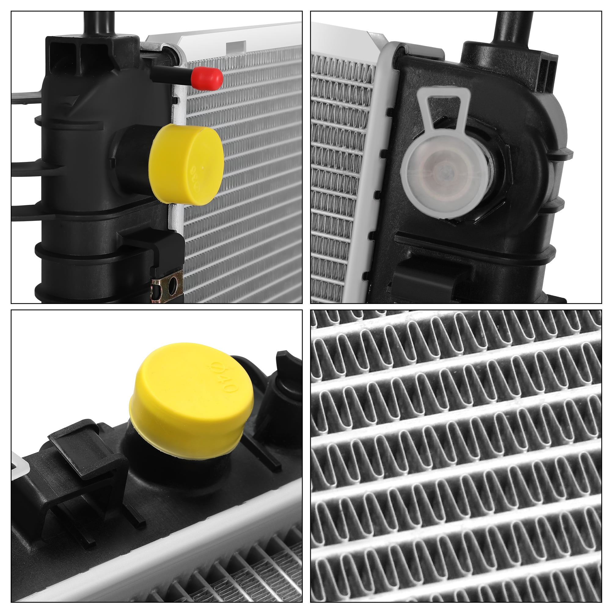 LEDKINGDOMUS Precision Fit Radiator Compatible with 2019-2024 Chevrolet Silverado 1500/GMC Sierra 1500 V8 5.3L 6.2L, Aluminum Core Leak-Proof Design, TIG-Welded for Extreme Weather Resistance CU13767