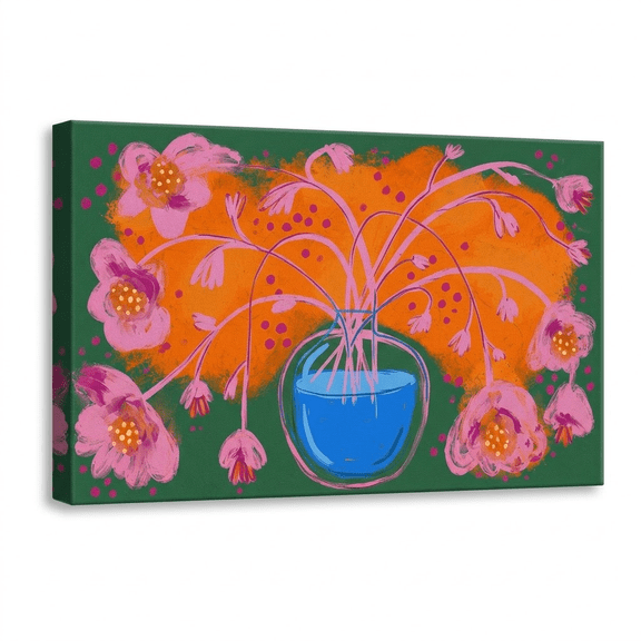XaaKee Cosmo Canvas Wall Art Prints Modern Abstract Bouquet Floral Art Prints Inner Framed 18*12Inch