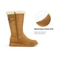 thumbnail image 2 of Dream Pairs Women's Winter Casual Snow Boots Wide Mid-Calf Fashion Warm Outdoor Boot DSB212 CAMEL Size 5, 2 of 6