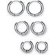 thumbnail image 2 of Pendientes de aro Pendientes de aro de acero inoxidable quirúrgico 8 mm 10 mm 12 mm Cartílago Helix Sleeper Pendiente para hombres, mujeres, niñas y niños Xemadio LRWJ184-4, 2 of 3