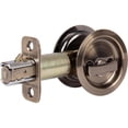 thumbnail image 3 of Stone Harbor Hardware Round Pocket Door Lock, Privacy Function, 2-3/4" Backset, Antique Brass, 3 of 3
