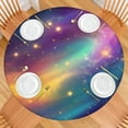 thumbnail image 2 of Colorful Galaxy Pattern Round Fitted Tablecloth with Elastic Edge,Dining Table Cover Waterproof,Outdoor Round Tablecloth for Camping,Dining,Indoor and Outdoor, 2 of 7