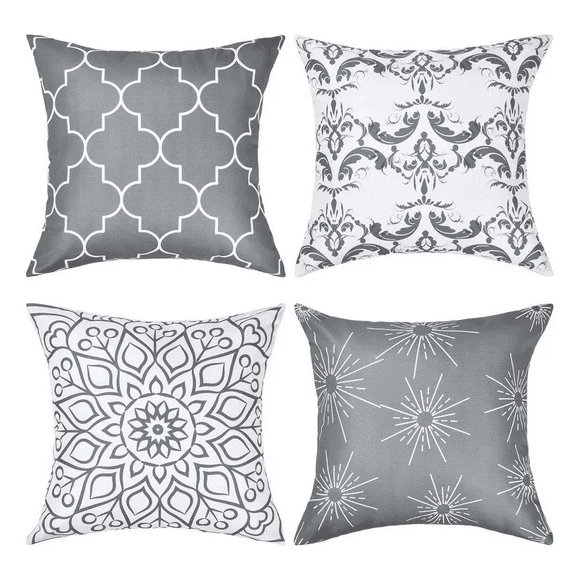 Funda Para Cojines Decorativos Sala Sofá 45 X 45 Cm 4 Piezas Xtellar blanco