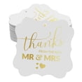 thumbnail image 1 of Inkdotpot Pack Of 100 Real Gold Foil Bracket Shape Paper Tags Thanks From The New Wedding Favor Hang Tags, 1 of 7