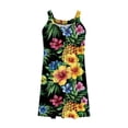 thumbnail image 5 of VBTAPA Summer Dresses for Women Floral Beach Sun Dress Novelty 3D Printed Sleeveless Mini Dresses Multicolor M, 5 of 7