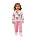 thumbnail image 3 of Baby Valentines Outfit Girl Long Sleeve Heart Print Top and Pants Set Cute Girl Outfits Clothes for 12-18 Months Old Girl, 3 of 9