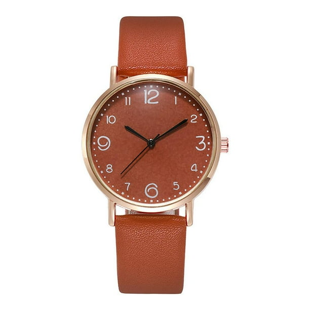 TQEHS Relojes de pulsera de cuarzo analógicos para mujer, de piel, informales, a la moda, C1Q6 `п D7D3