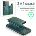 thumbnail image 3 of Decase for Samsung Galaxy S25+ Magnetic Case, Detachable Leather Wallet Case with Card Holder Slots,RFID Blocking Hybrid Back Cover,Wireless Charging Support,Shockproof Protective Cover,Green, 3 of 10