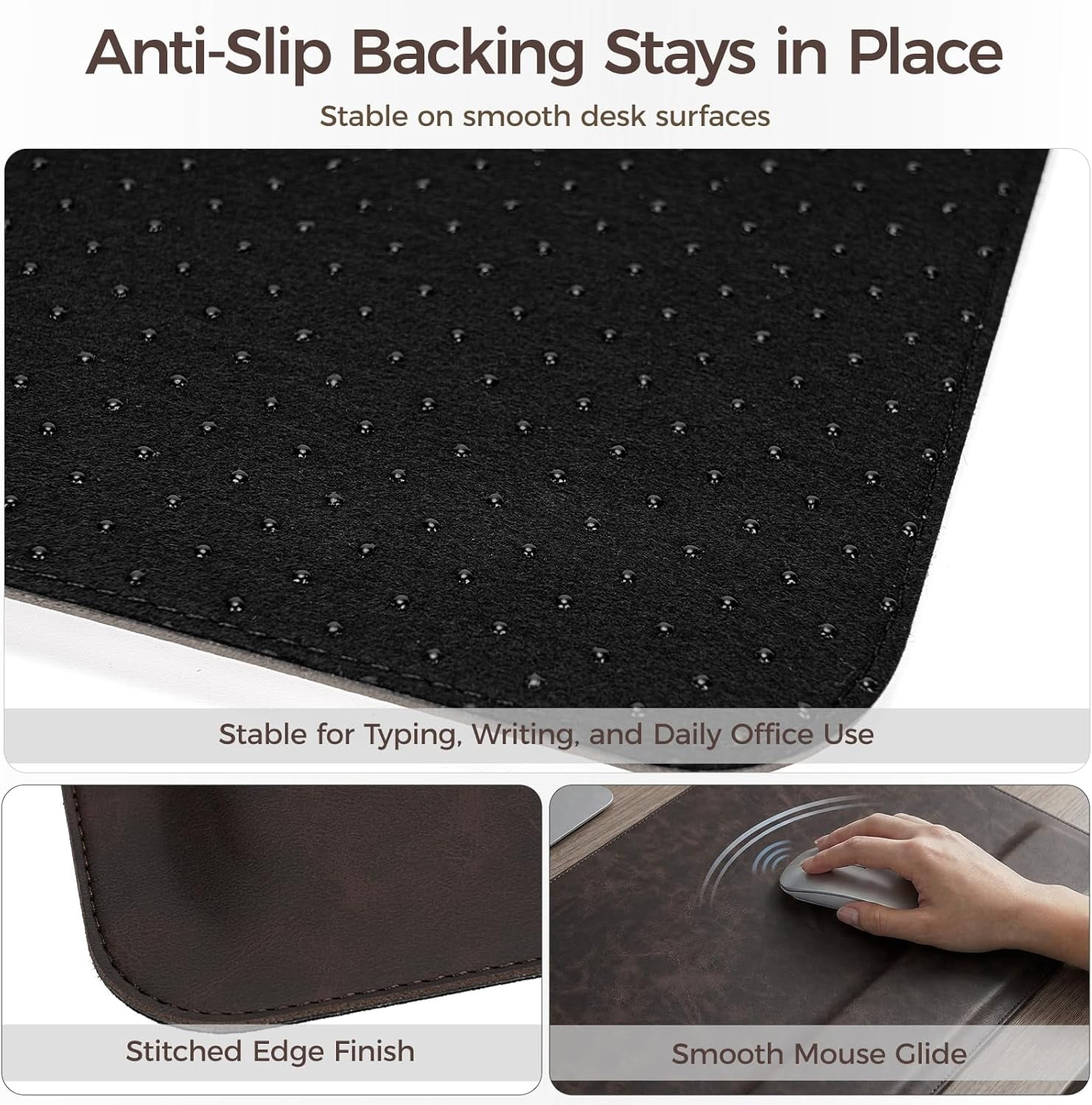 Magnetic Desk Mat System with Wrist Support 80x40cm, Premium Leather Desk Pad with Magnetic Accessories, Waterproof Non-Slip Office and Gaming Desk Organizer