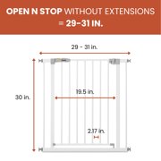 Open Box hauck Open N Stop Pressure Fit Safety Gate for Openings 29-31, White