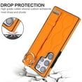 thumbnail image 3 of Dteck Soft Leather Case for Samsung Galaxy S23 Ultra Case with Wristband Strap Metal Ring Holder, Shockproof Protective Phone Cover for Samsung Galaxy S23 Ultra,Orange, 3 of 8
