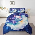 thumbnail image 2 of Erosebridal Cartoon Axolotl Comforter Kawaii Axolotl Comforter Set Galaxy Outer Space Bedding Set Full Size Adults Cute Salamander Astronaut Purple Duvet Set Ultra Soft Room Decor Quilt Set, 2 of 7