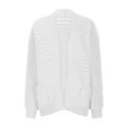 thumbnail image 4 of jtjvou Women's 2025 Fall Cardigan Sweater Long Sleeve Knit Sweater Open Front Cardigans Oversized Outerwear with Pockets White L, 4 of 9