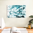 thumbnail image 3 of Elephant Stock Teal Abstract Wall Art - Horizontal Canvas Wall Art - Living Room Wall Decor - Abstract Canvas - White And Teal Decor - 12" x 8", 3 of 8