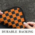 thumbnail image 6 of Orange and Black Checkered Pattern Door Rugs,Washable Non Slip Door Mats Indoor,Decorative Door Mats,Entry Mat Indoor for Entrance,Bedroom,Kitchen,Bathroom,30"x17", 6 of 6