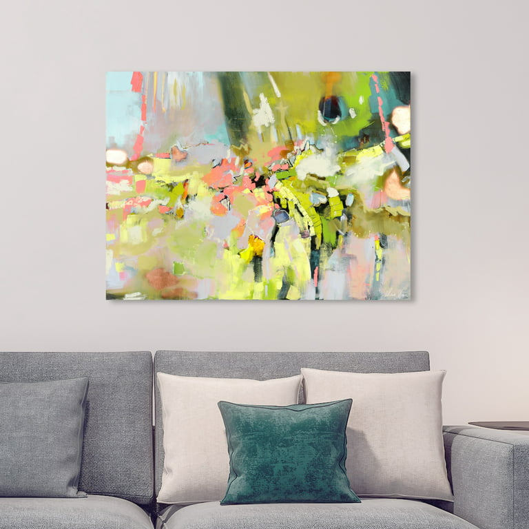 Runway Avenue Abstract Wall Art Canvas Prints 'Michaela Nessim - Energy and  Breakthrough Bright' Paint - Green, Gray