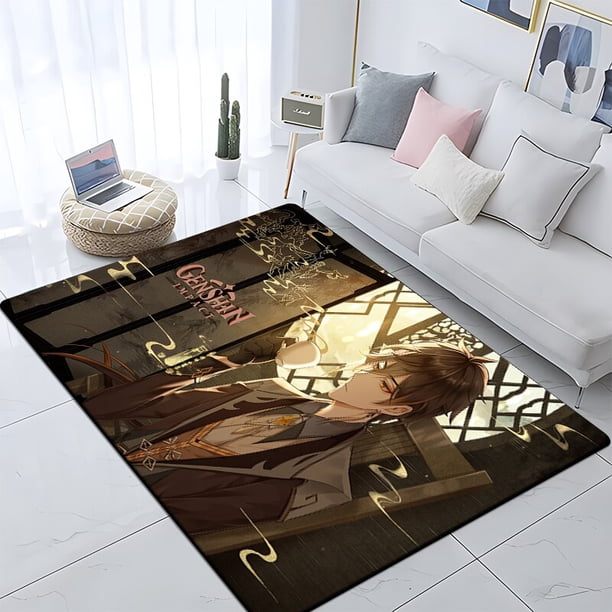 Superventas Genshin HD alfombra impresa hogar niños habitación mesita de noche moderna Simple22160x200cm (62x78 pulgadas)160x200cm (62x78 pulgadas) zhangyuxiang unisex