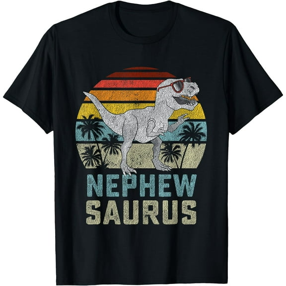 T-Rex Nephewsaurus Dinosaur Nephew Saurus Family Matching Unisex T-Shirt for Men Women Kids