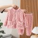 thumbnail image 1 of Conjunto de pijamas de felpa cálidos para invierno para niños, ropa de dormir bonita, conjunto de 2 uds., pijamas de Navidad, ropa para el hogar, pijamas de tiburón, ropa de 1 a 3 años, 1 of 4