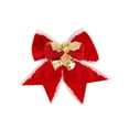 thumbnail image 2 of Needhep Non Woven Brushed Christmas Bows Red Christmas Bows, Large Christmas Wreath Bows, Mini Bow Christmas Tree Decoration for Wreaths Outdoor, Tree Topper, Outside (B), 2 of 6