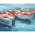 thumbnail image 2 of Harper, Ethan 18x15 Gold Ornate Wood Framed with Double Matting Museum Art Print Titled - Primary Boats II, 2 of 4