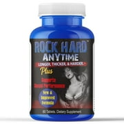 Rock Hard Anytime L-Arginine With Maca Root Supplement Energy Recovery 60 Capsules