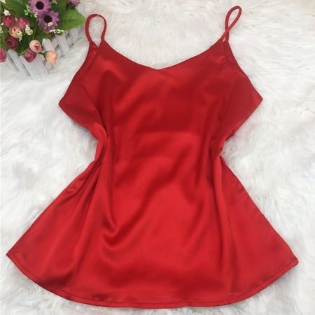 

dmqupv Satin Chemise Lingerie for Women plus Size Underwear Lingerie Satin Silk plus Size Satin Lingerie for Women 3x Red XX-Large
