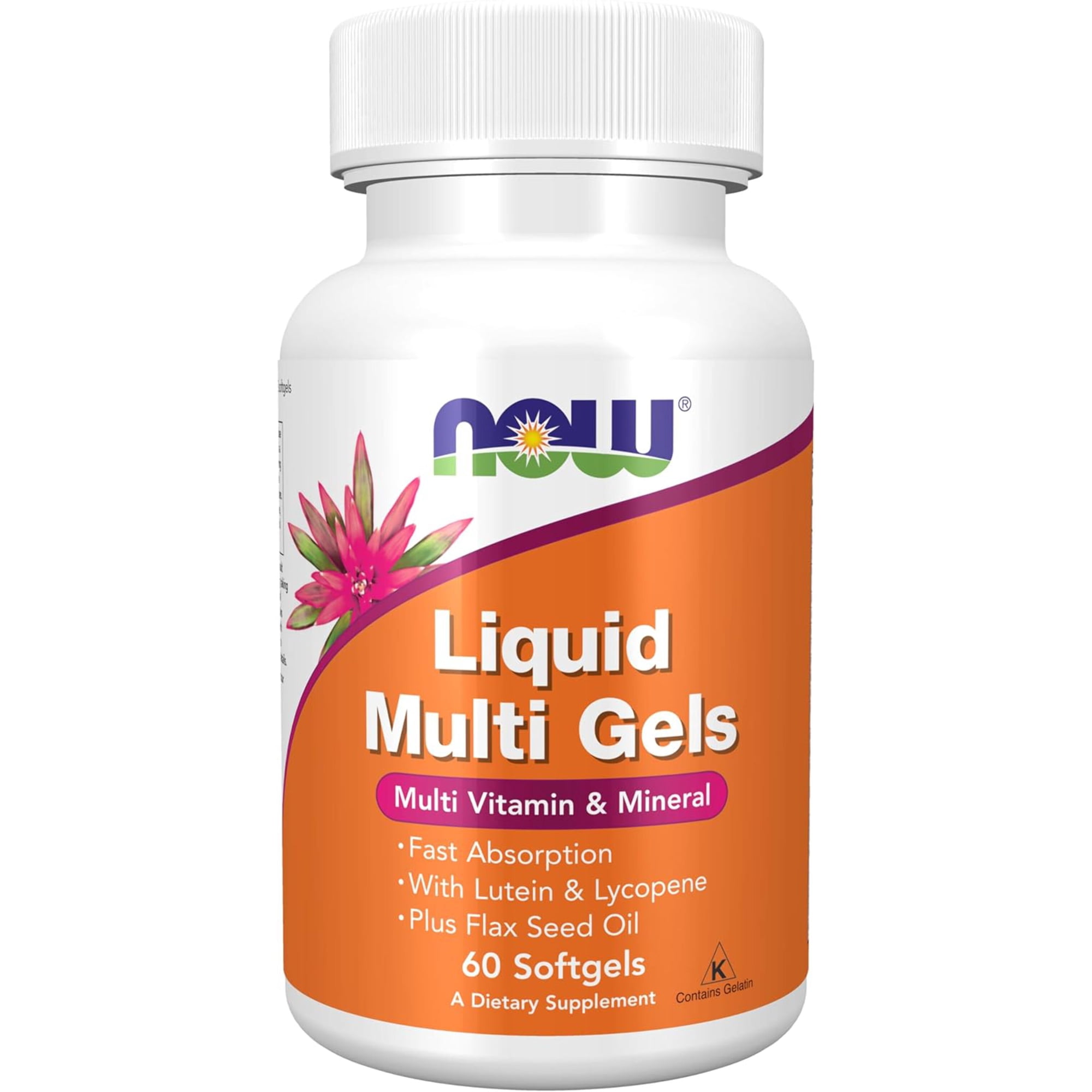 NOW Foods Supplements, Liquid Multi Gels with Lutein and Lycopene, 60 Softgels